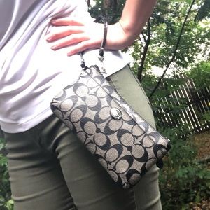 Coach signature wristlet